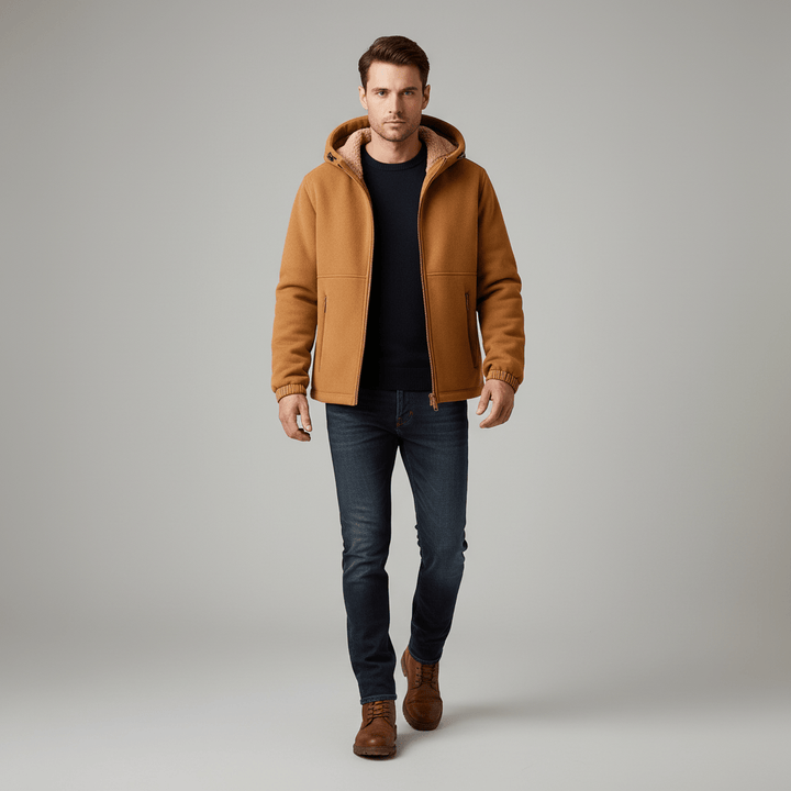 Halric Men’s Zip Up Fleece Hoodie | Winter