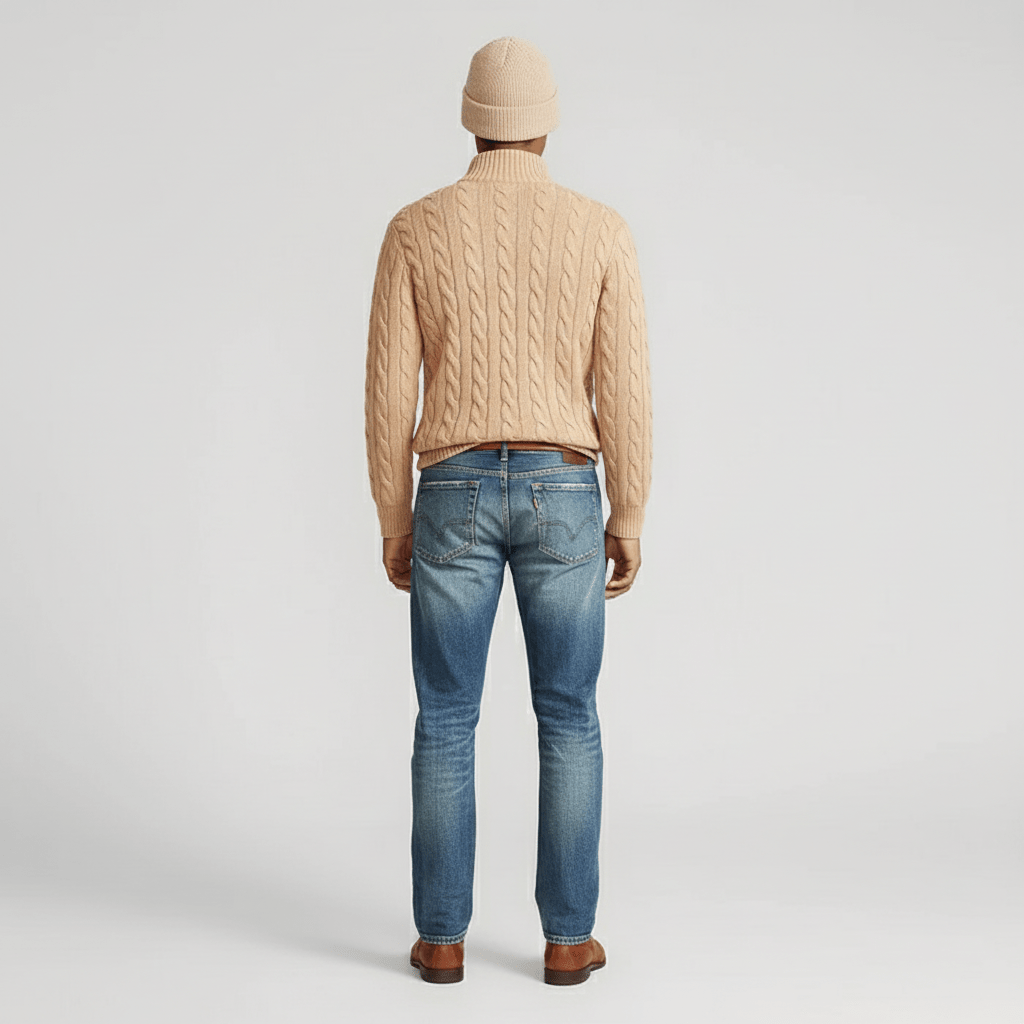 Harland Men's Quarter-Zip Cable Knit Sweater | Winter