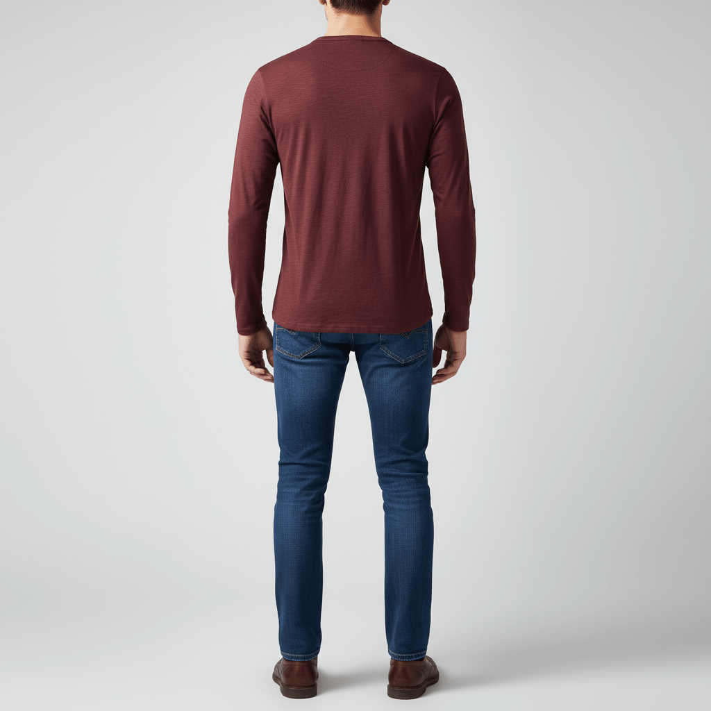 Hollvar Mens Long Sleeve Henley Tshirt