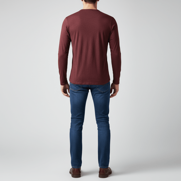 Hollvar Mens Long Sleeve Henley Tshirt