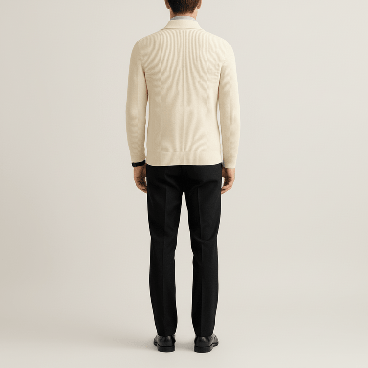 Kaelen Men’s Ribbed Quarter Zip Sweater | Winter