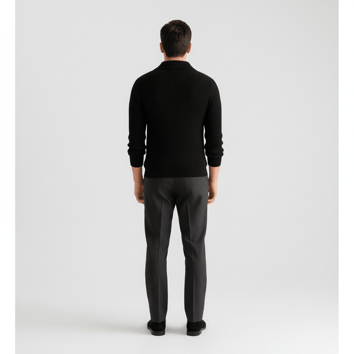 Kaelen Men’s Ribbed Quarter Zip Sweater | Winter