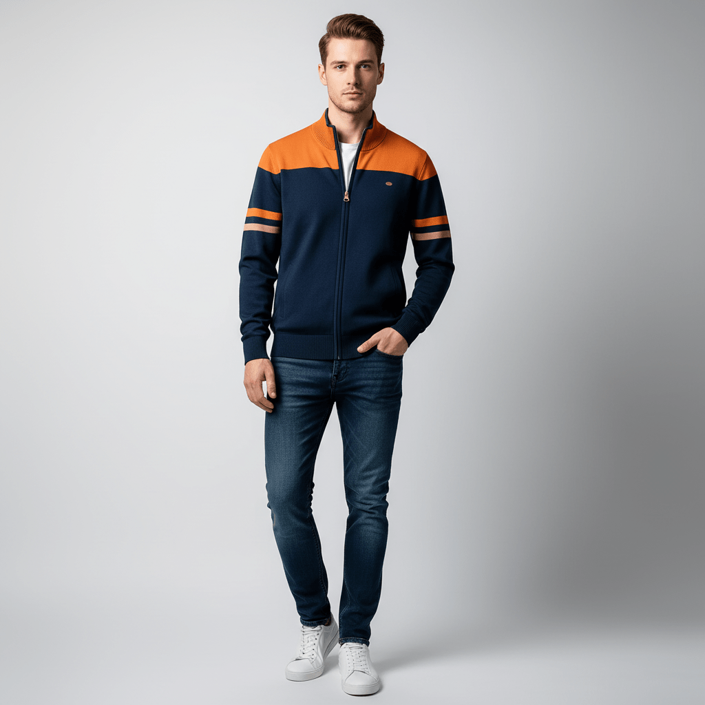 Marek Men’s Zip Up Knit Sweater | Winter