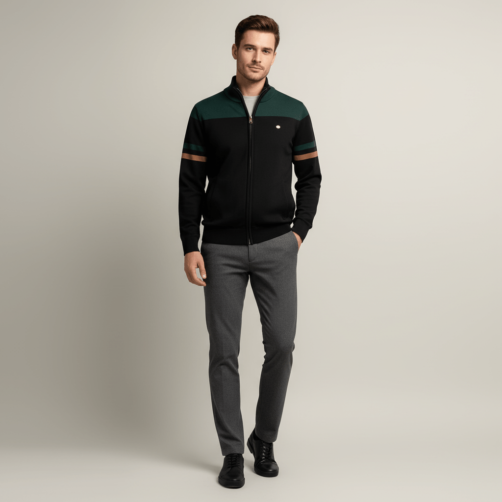 Marek Men’s Zip Up Knit Sweater | Winter