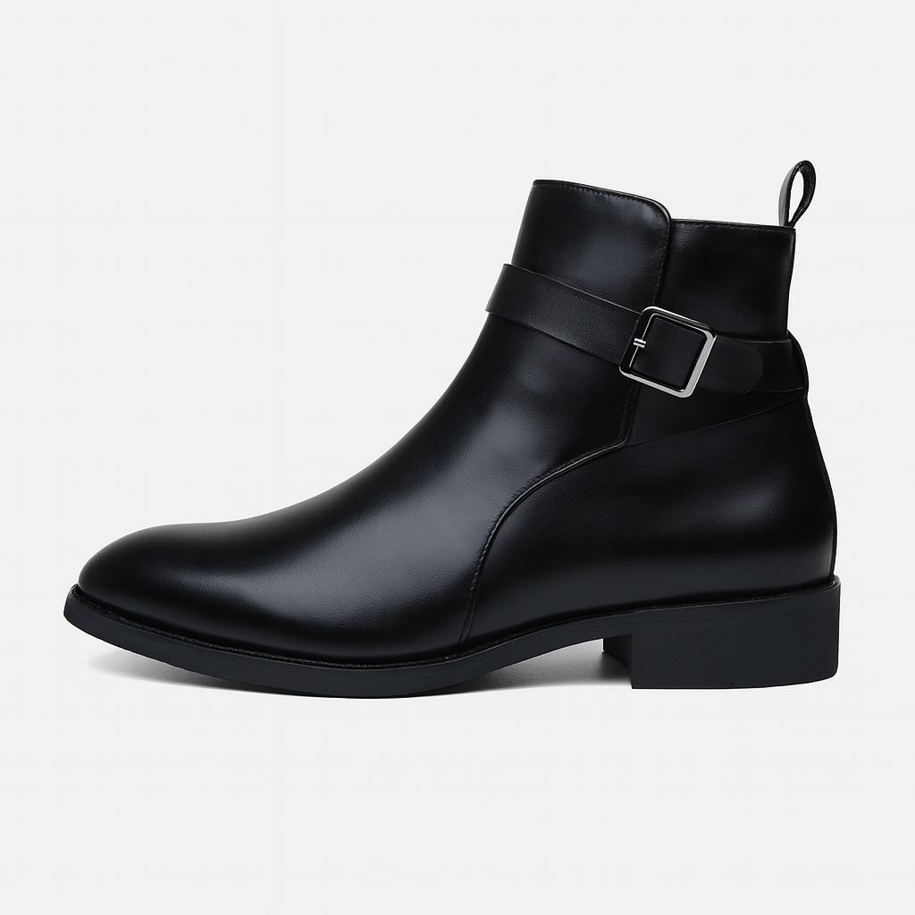 Mavari Genuine Leather Zip Up Chelsea Boots