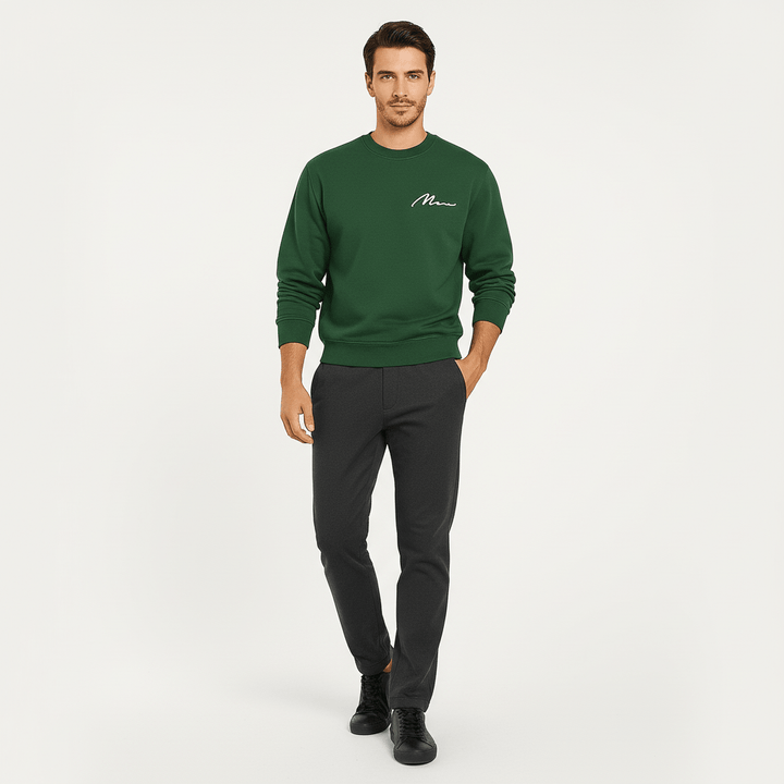 Mavenline Men's Fleece Lined Sweatshirt | Crewneck