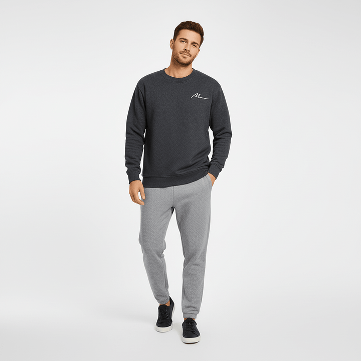 Mavenline Men's Fleece Lined Sweatshirt | Crewneck