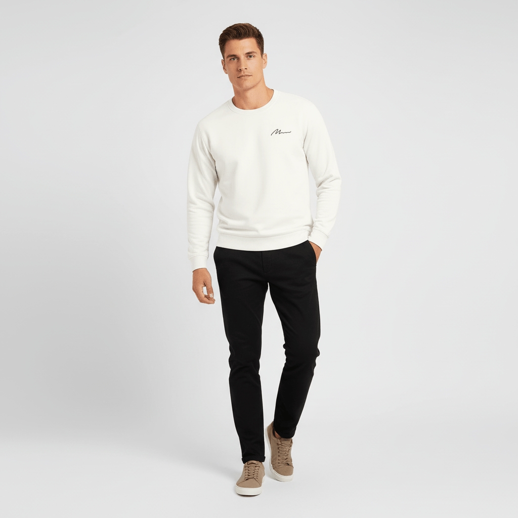 Mavenline Men's Fleece Lined Sweatshirt | Crewneck
