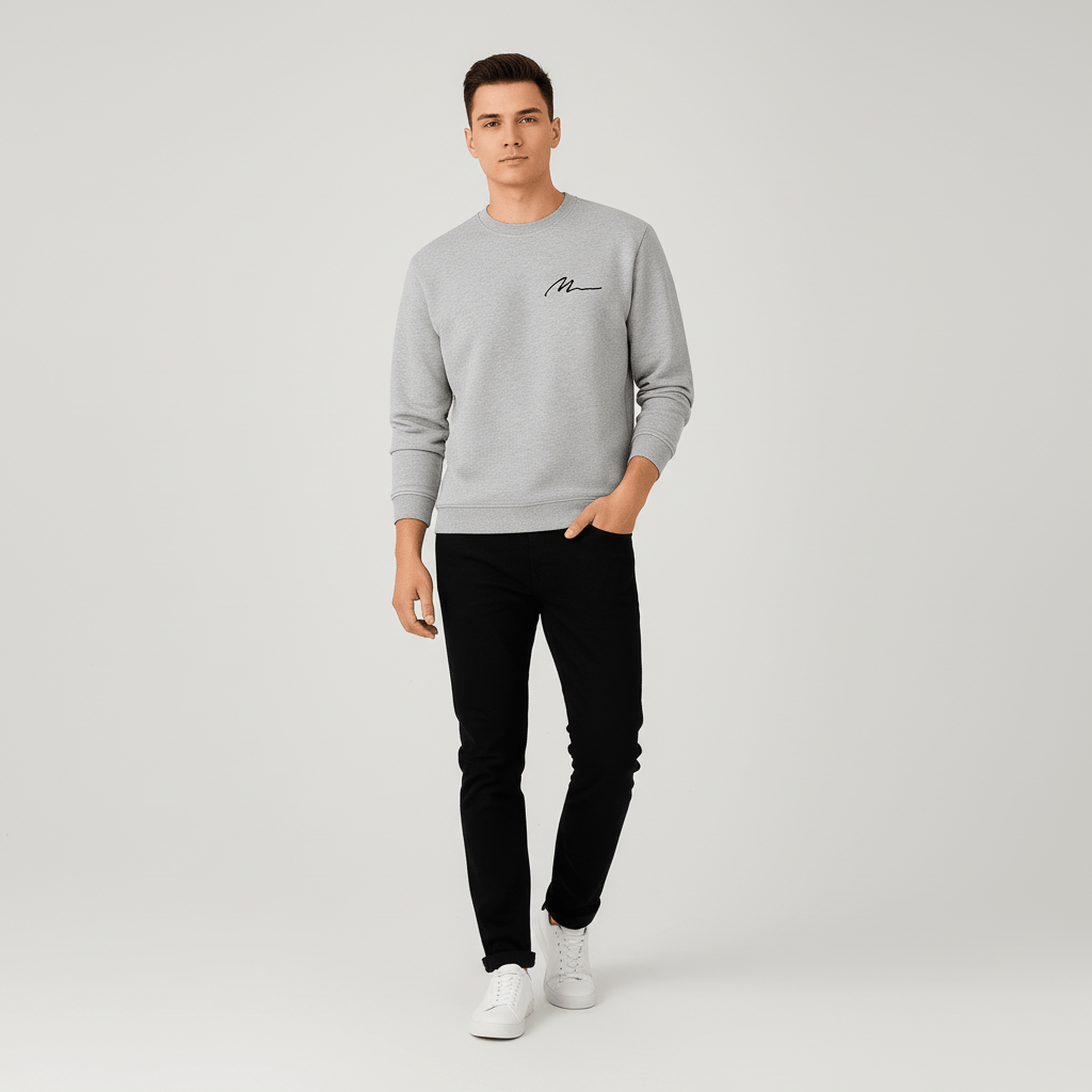 Mavenline Men's Fleece Lined Sweatshirt | Crewneck