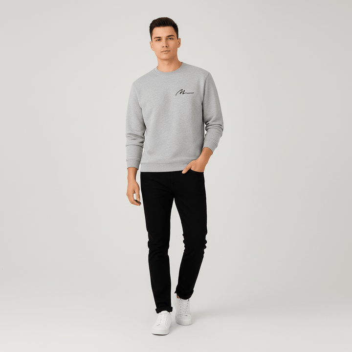 Mavenline Men's Fleece Lined Sweatshirt | Crewneck