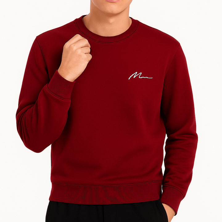 Mavenline Men's Fleece Lined Sweatshirt | Crewneck