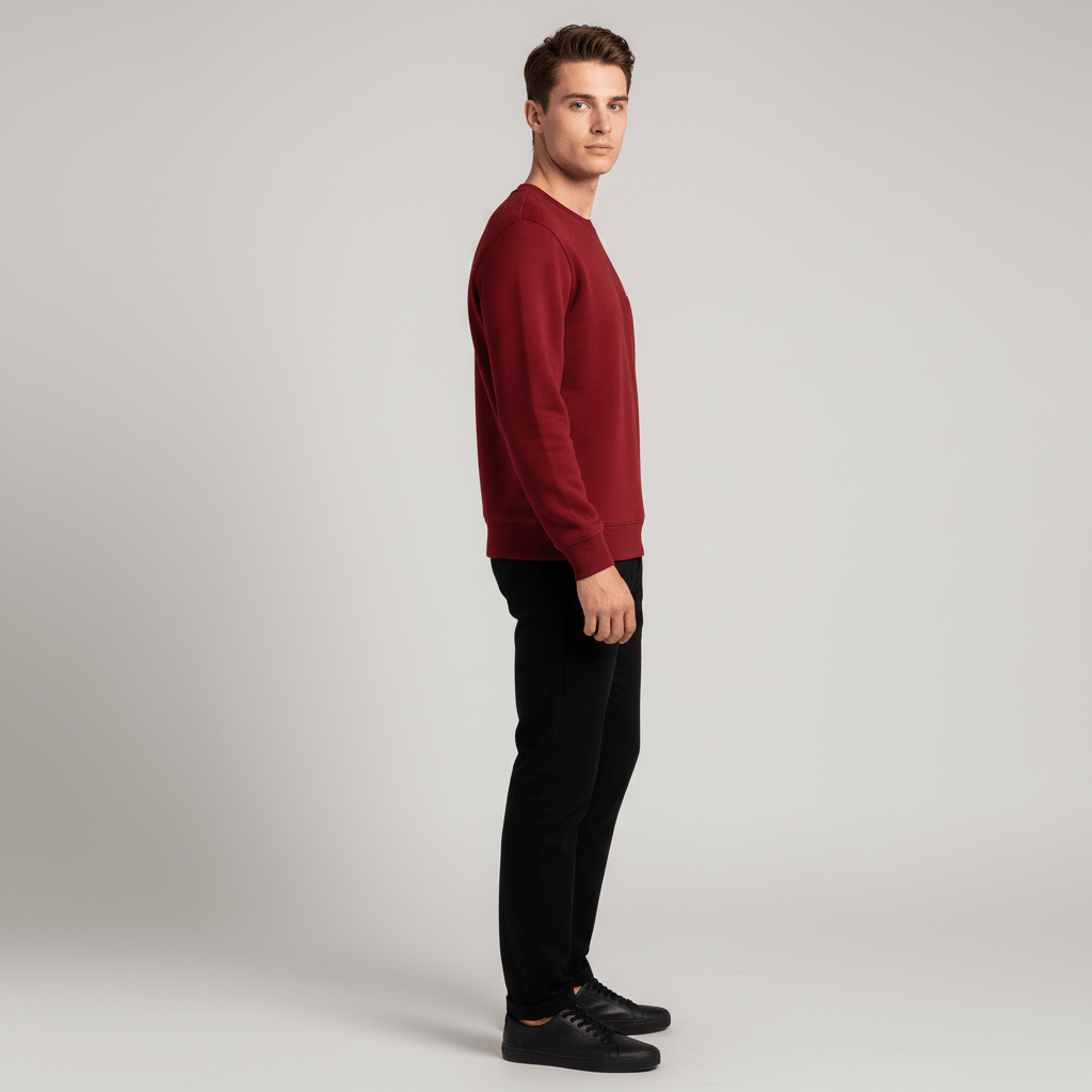 Mavenline Men's Fleece Lined Sweatshirt | Crewneck