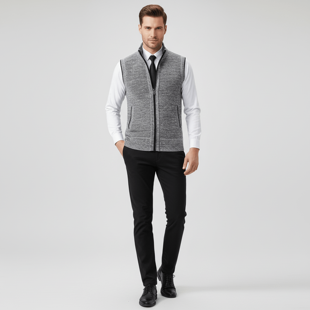 Moncliff Men's Knit Zip-Up Sweater Vest