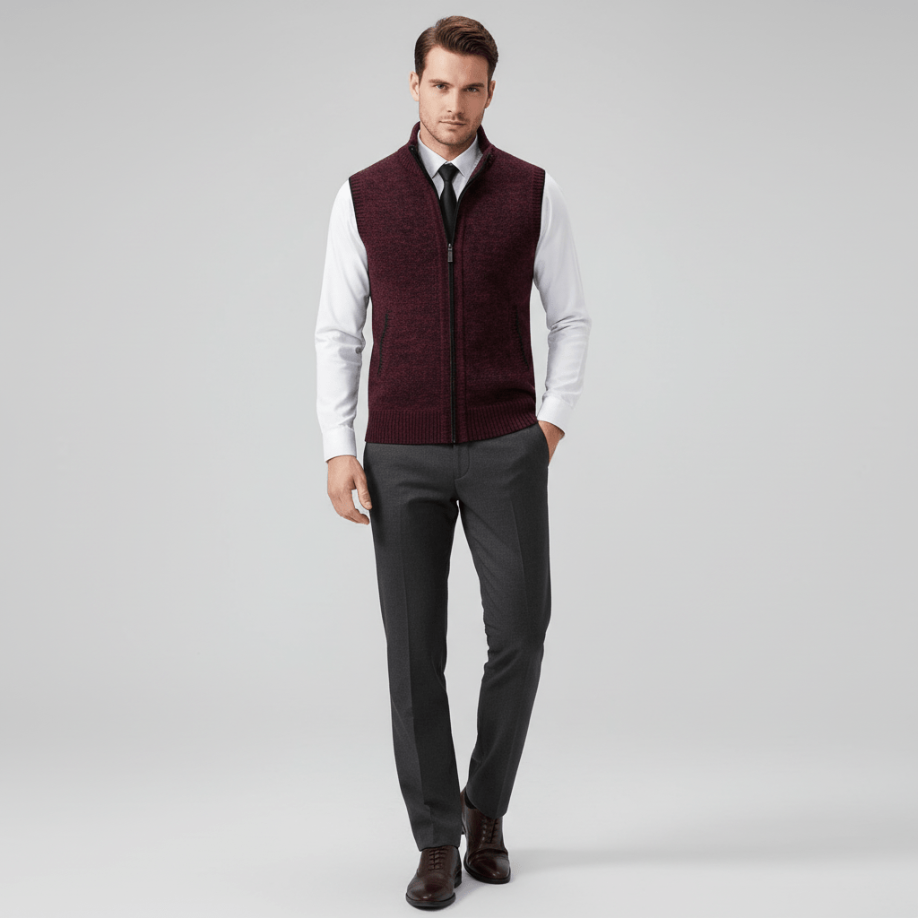 Moncliff Men's Knit Zip-Up Sweater Vest