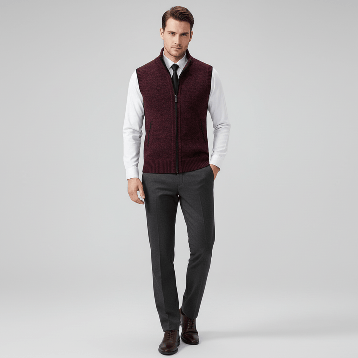 Moncliff Men's Knit Zip-Up Sweater Vest