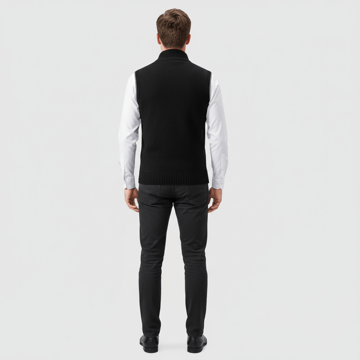 Moncliff Men's Knit Zip-Up Sweater Vest