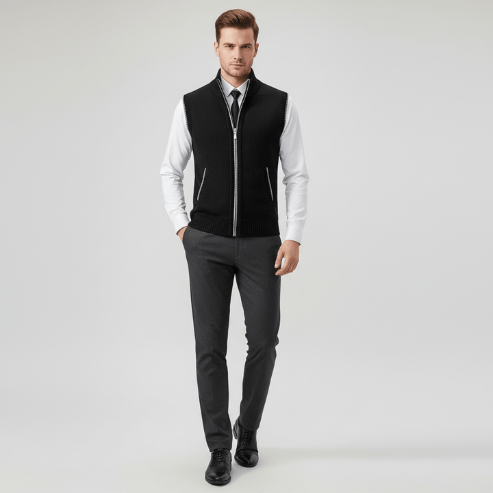 Moncliff Men's Knit Zip-Up Sweater Vest