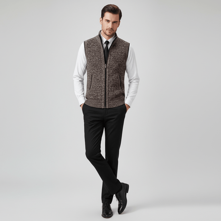Moncliff Men's Knit Zip-Up Sweater Vest