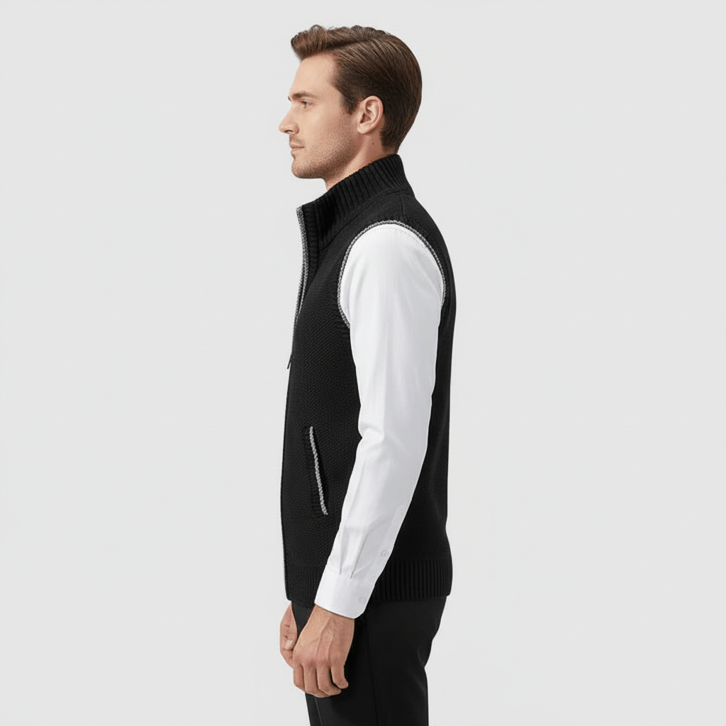 Moncliff Men's Knit Zip-Up Sweater Vest