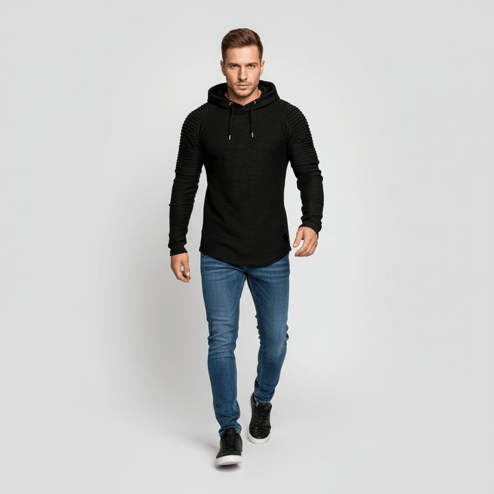 Narik Men's Ribbed Sleeve Hoodie | Winter