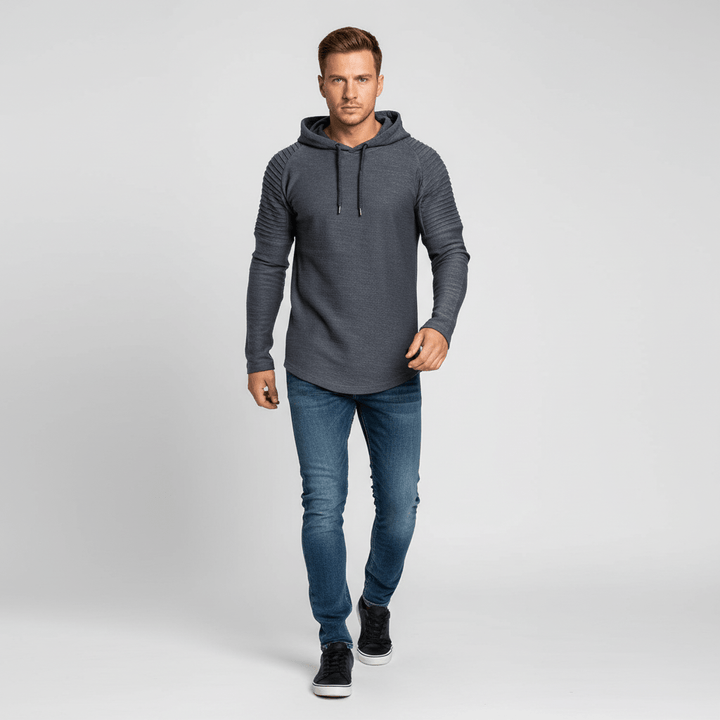Narik Men's Ribbed Sleeve Hoodie | Winter