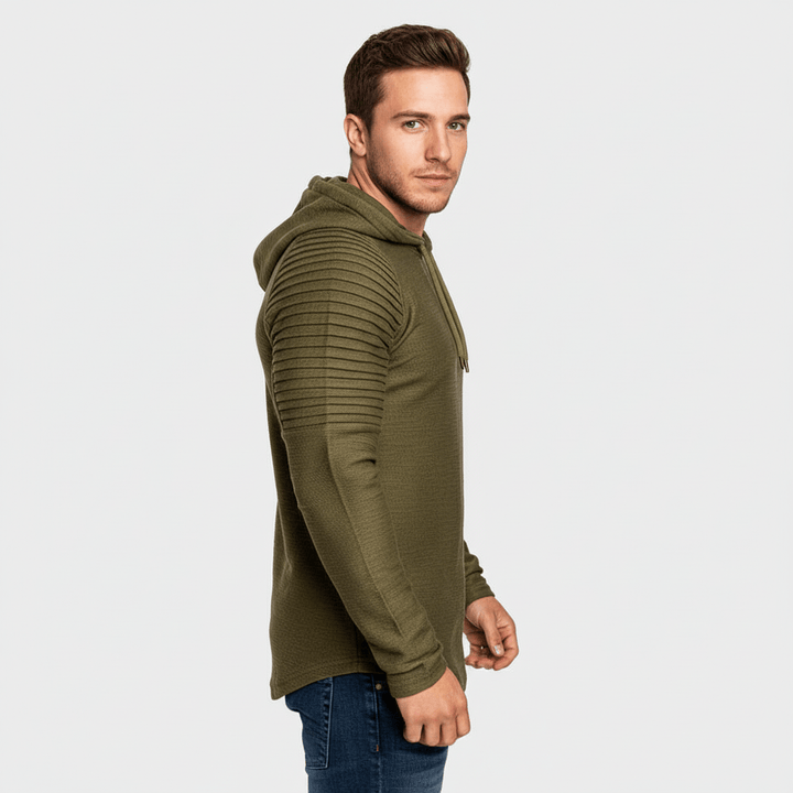 Narik Men's Ribbed Sleeve Hoodie | Winter