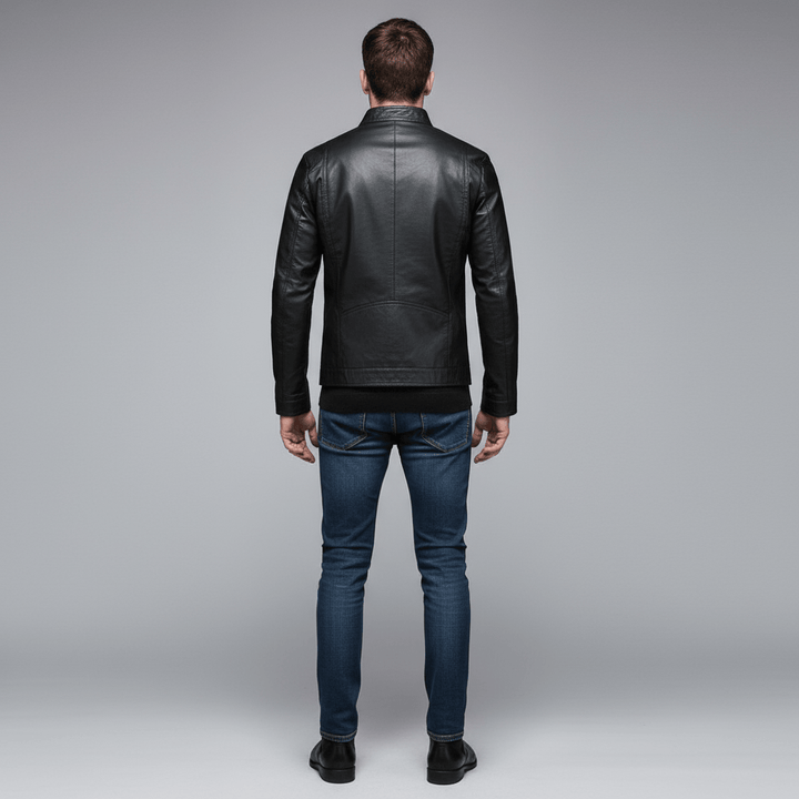 Obsidian Luxe Leather Motorcycle Jacket