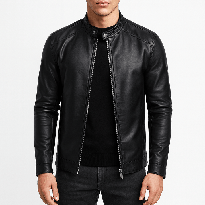 Obsidian Luxe Leather Motorcycle Jacket