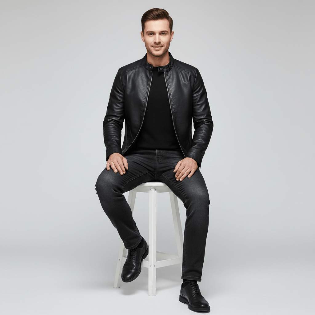 Obsidian Luxe Leather Motorcycle Jacket