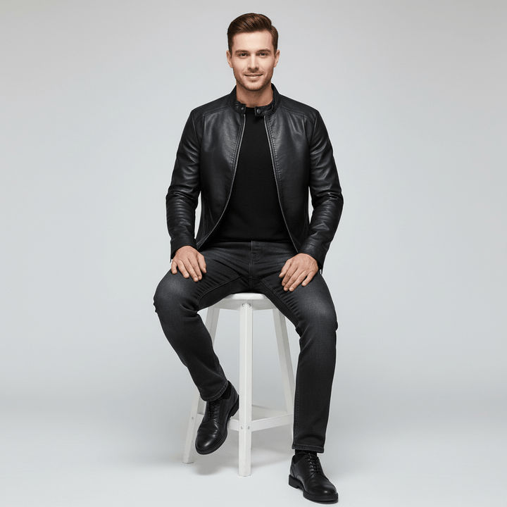 Obsidian Luxe Leather Motorcycle Jacket