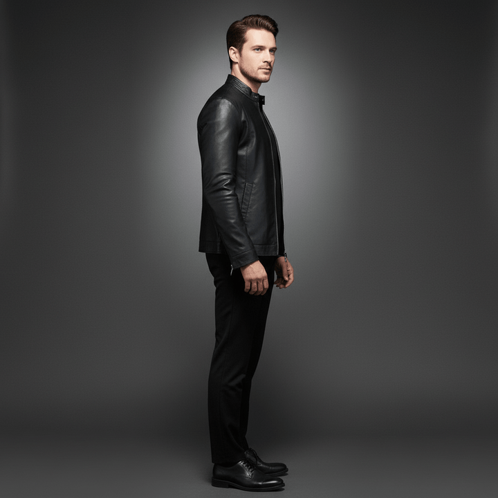 Obsidian Luxe Leather Motorcycle Jacket