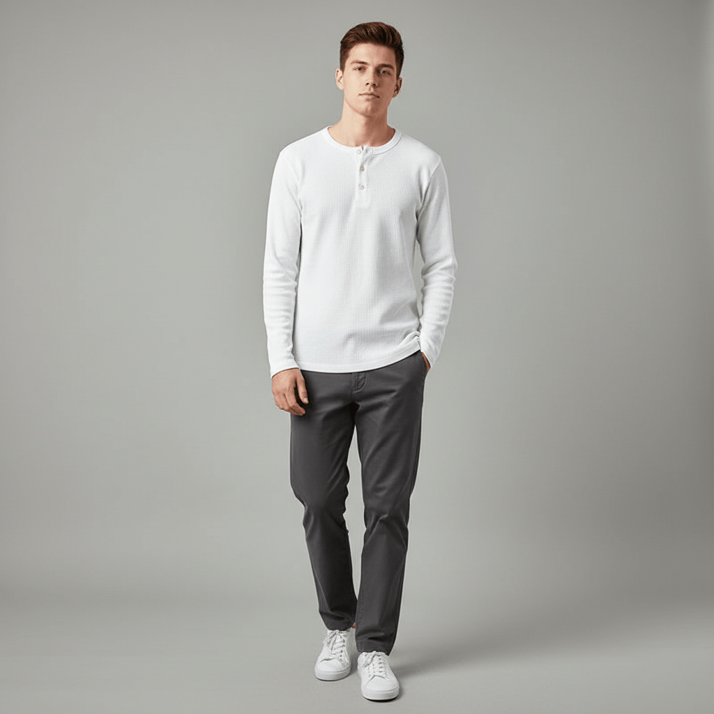 Orrinwear Waffle Knit Henley