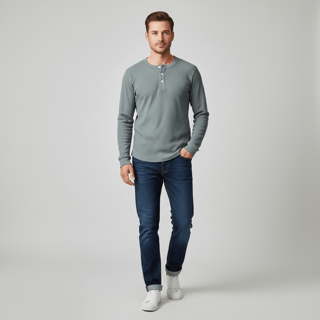 Orrinwear Waffle Knit Henley