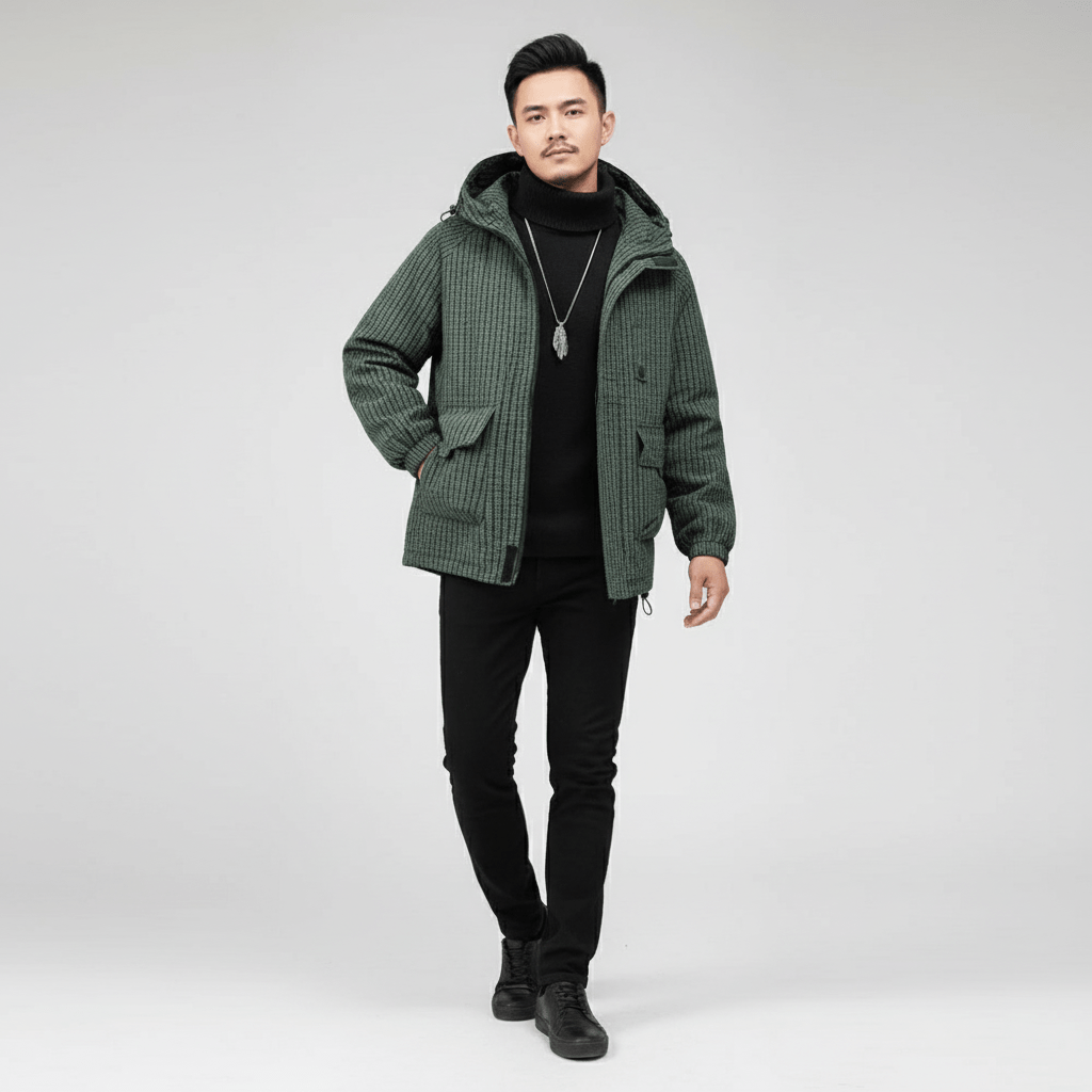 Rovik Men’s Textured Winter Jacket