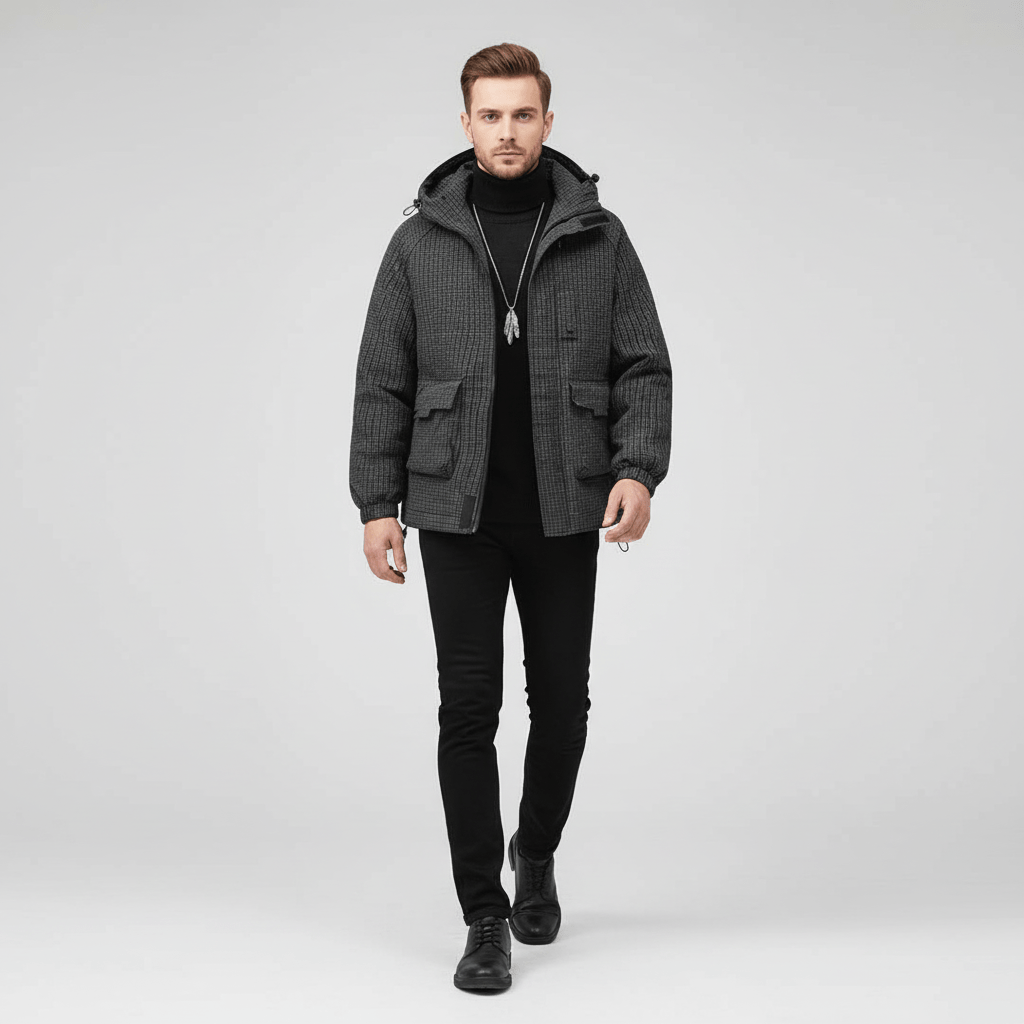 Rovik Men’s Textured Winter Jacket