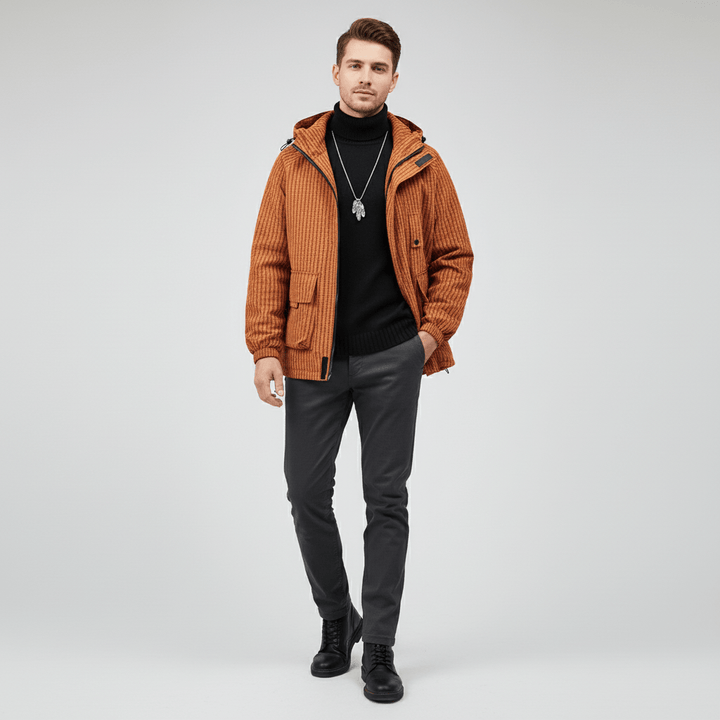 Rovik Men’s Textured Winter Jacket