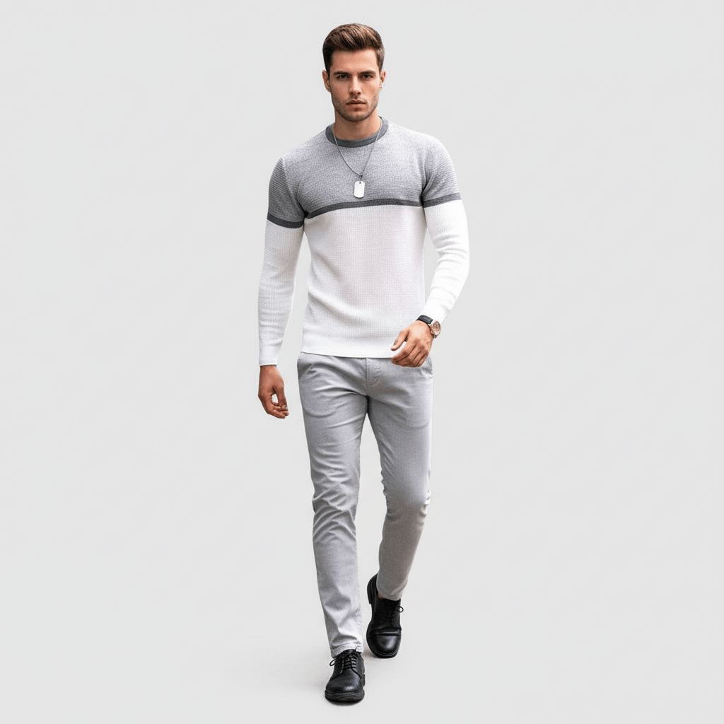 Sorvane Luxe Men's Long Sleeve Sweater