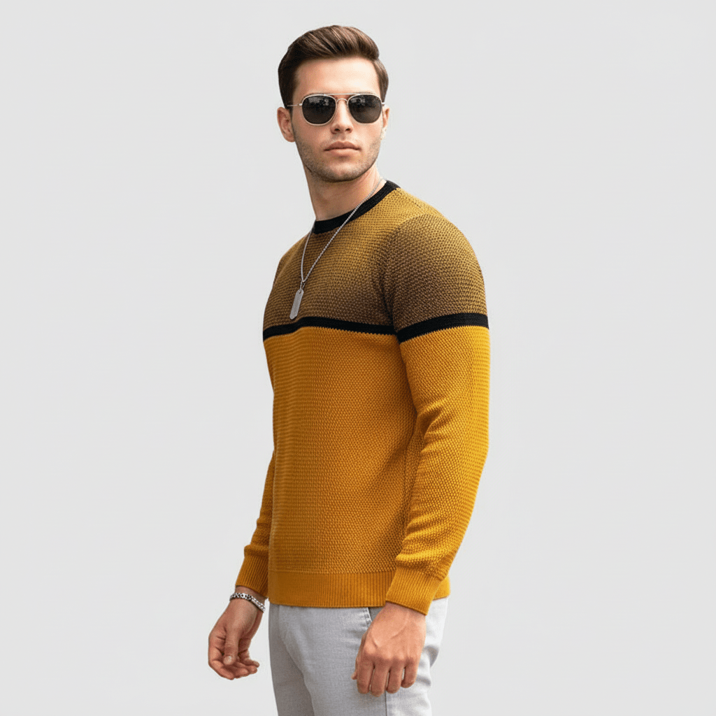 Sorvane Luxe Men's Long Sleeve Sweater