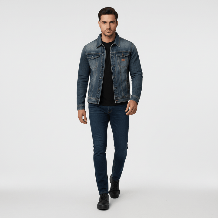 Sorvane Men's Classic Denim Trucker Jacket