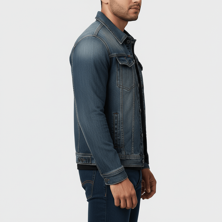 Sorvane Men's Classic Denim Trucker Jacket