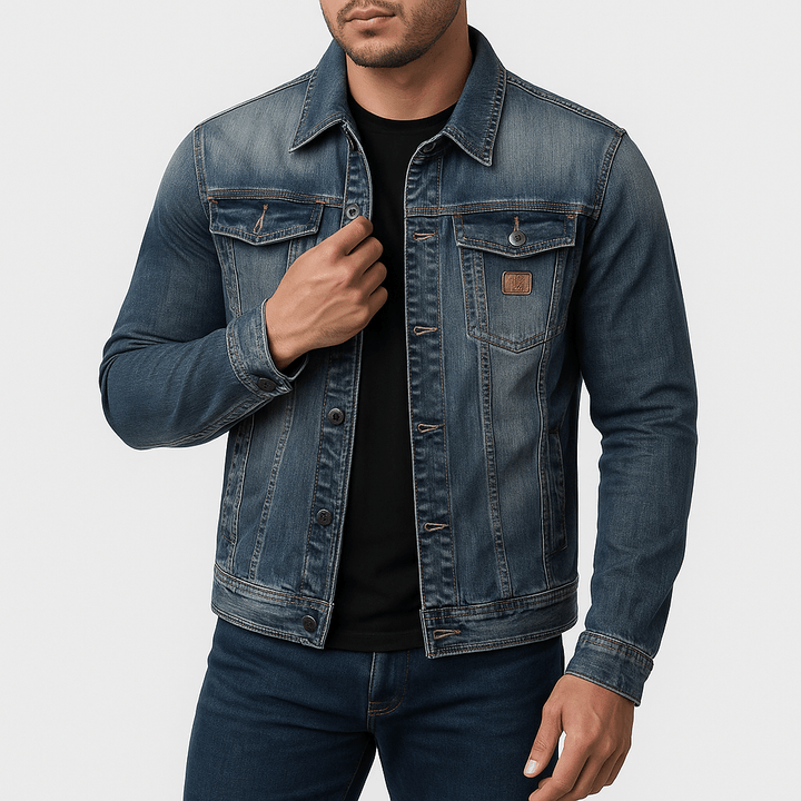 Sorvane Men's Classic Denim Trucker Jacket
