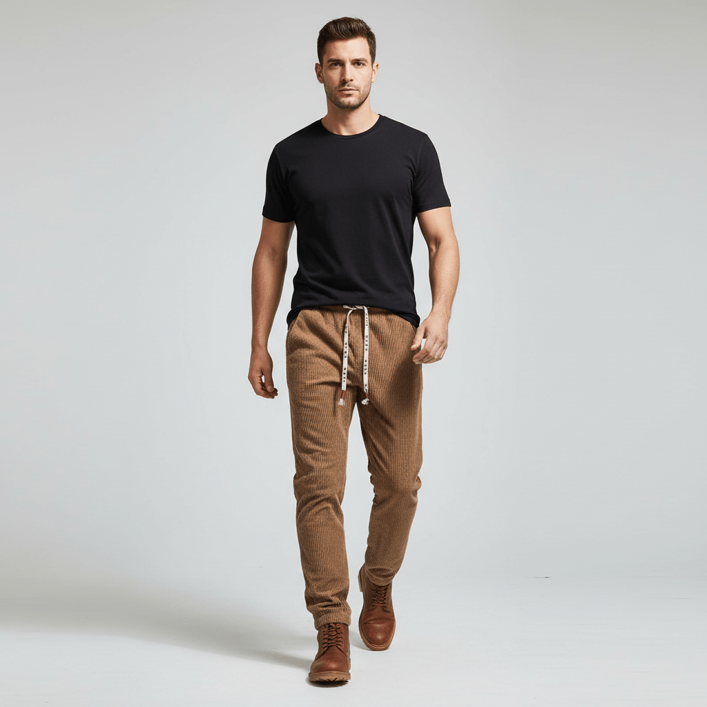 Sorvane Men's Oldtown Corduroy Jogger Sweatpants