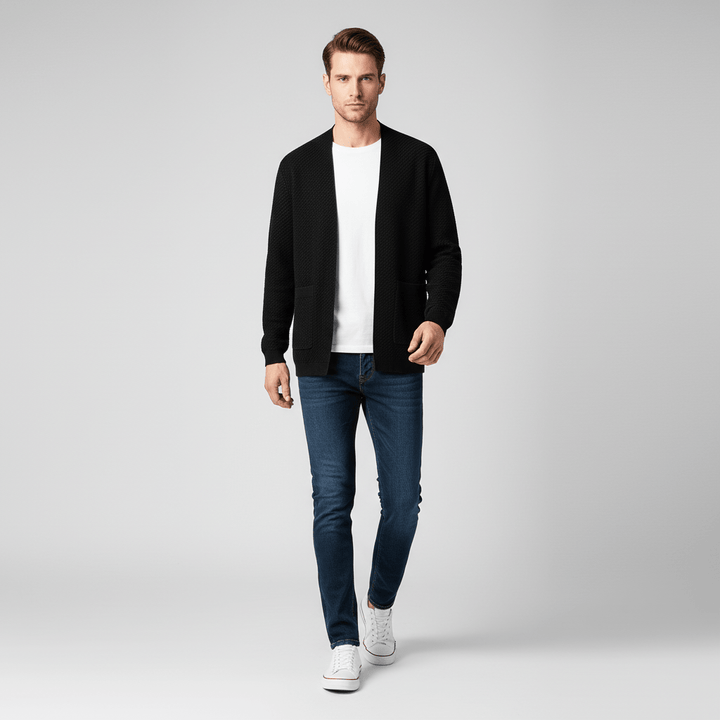 Sorvane Men’s Patterned Knit Cardigan Sweater | Winter