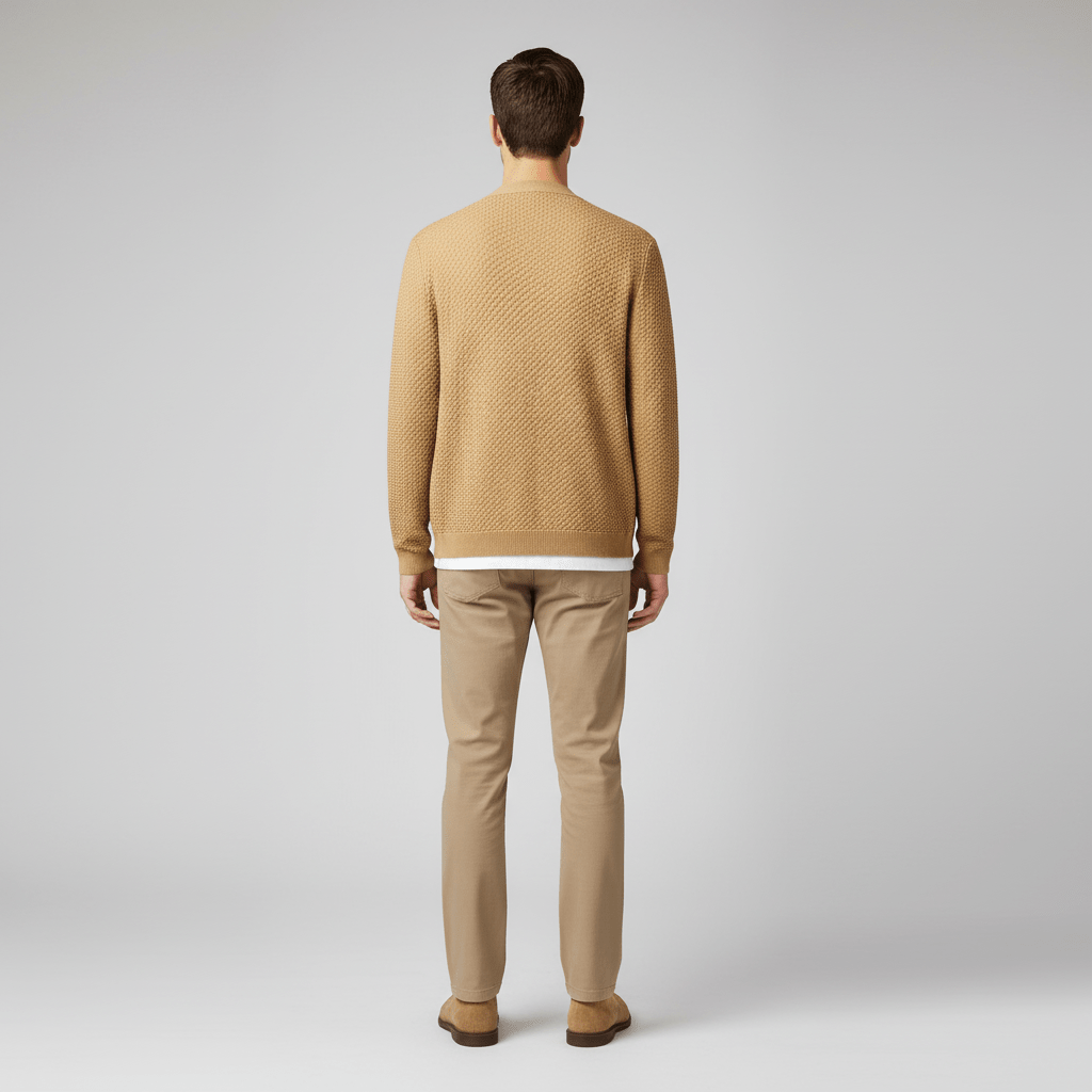 Sorvane Men’s Patterned Knit Cardigan Sweater | Winter