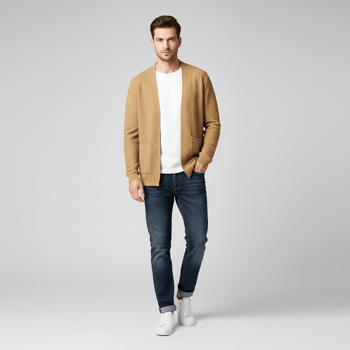 Sorvane Men’s Patterned Knit Cardigan Sweater | Winter
