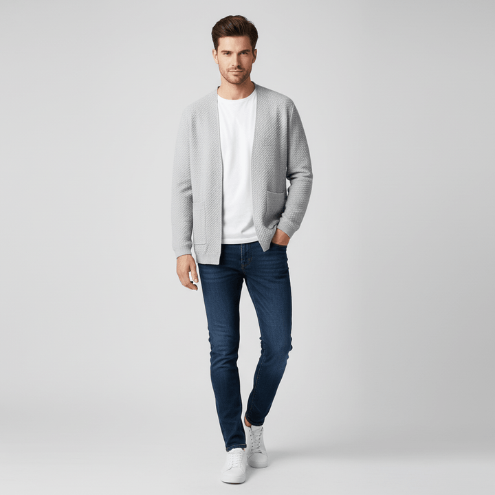 Sorvane Men’s Patterned Knit Cardigan Sweater | Winter