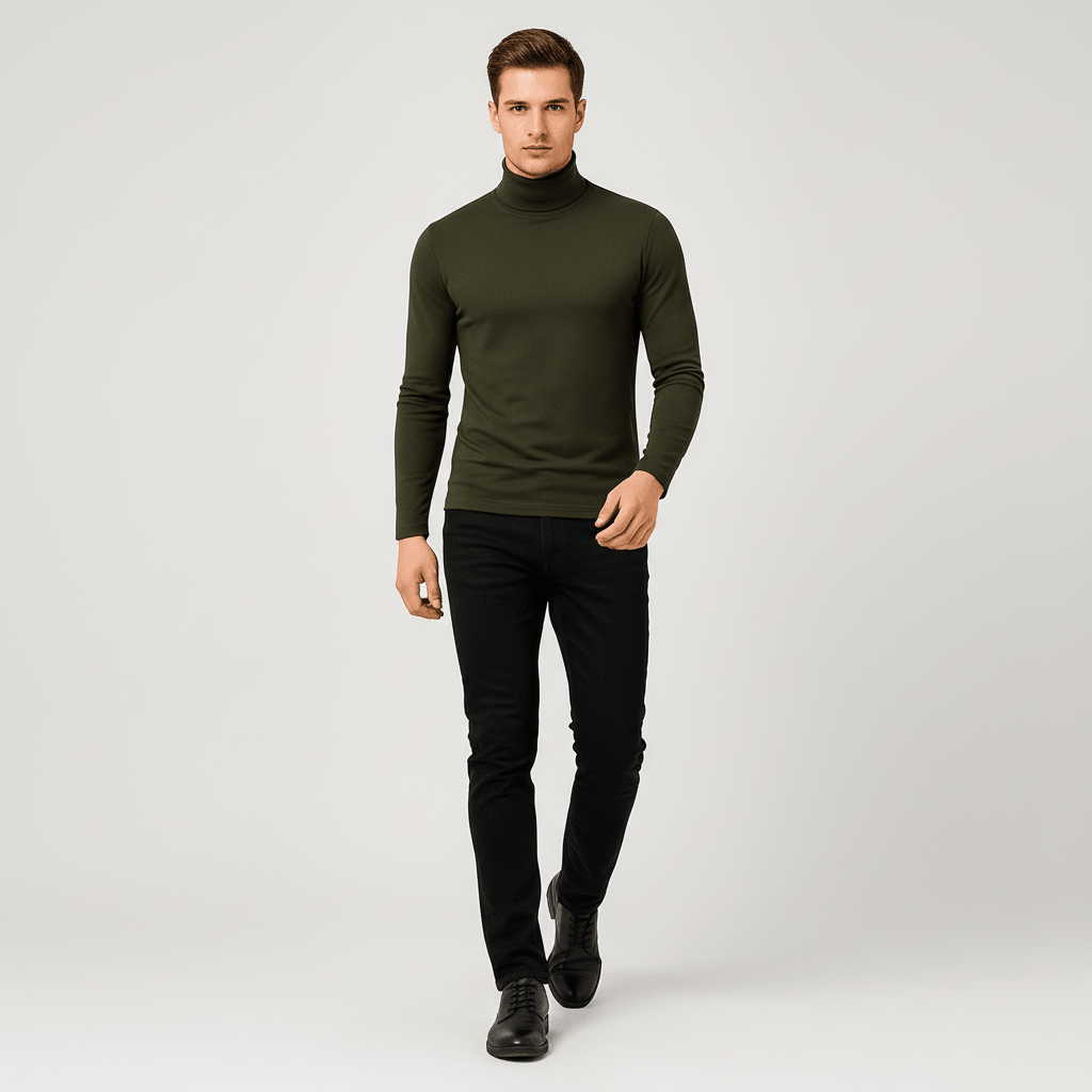 Sorvane Men’s Tailored Turtleneck Sweater | Winter