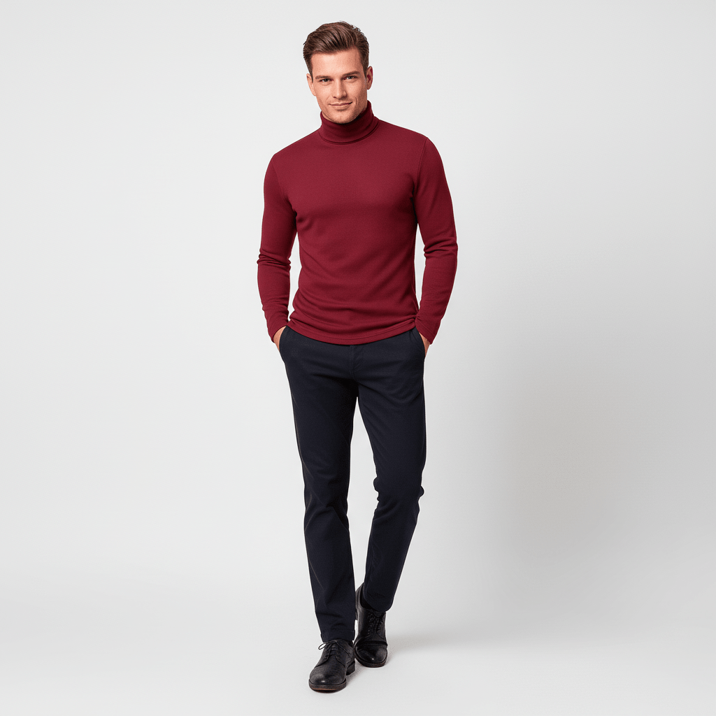 Sorvane Men’s Tailored Turtleneck Sweater | Winter