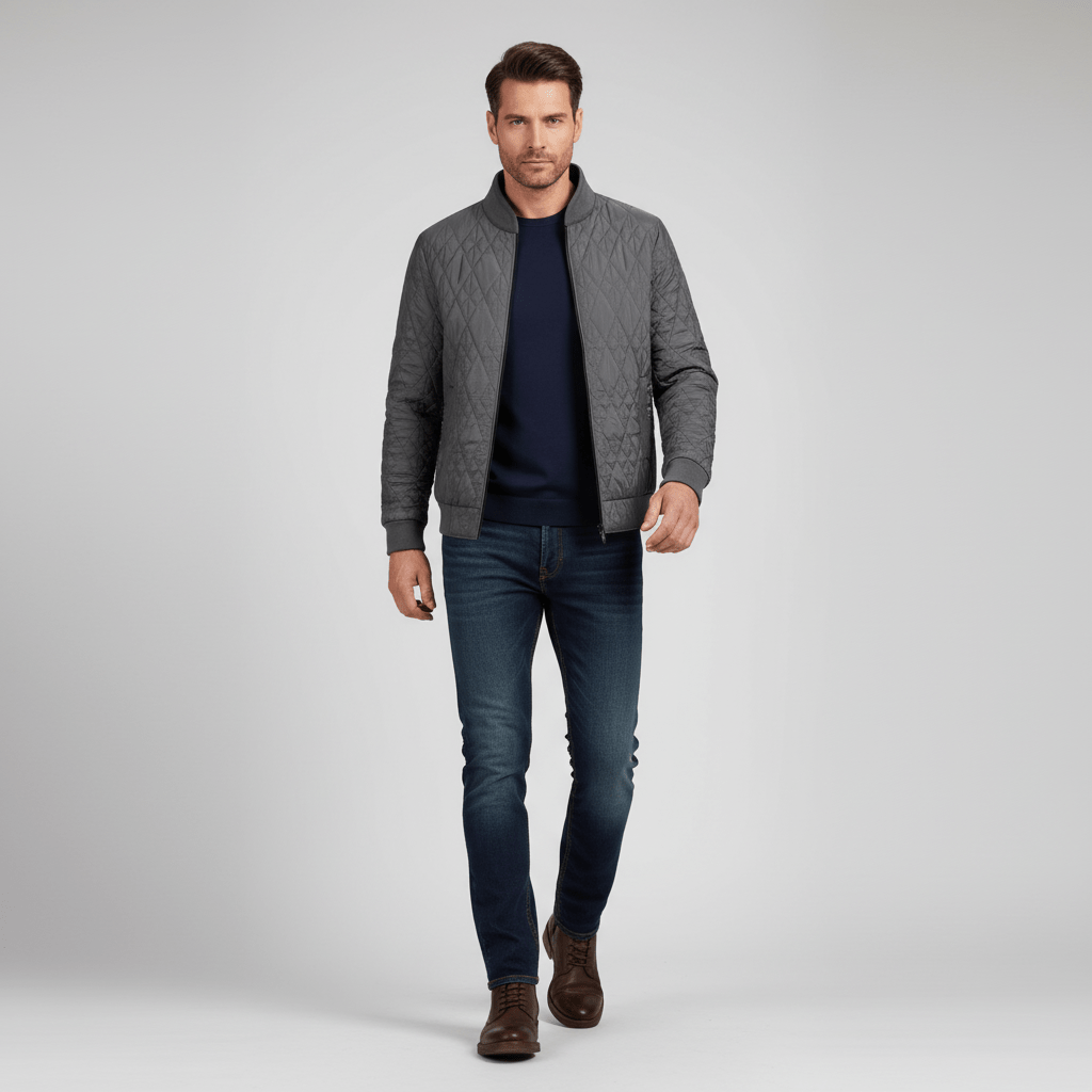Sorvane Men's Urban Quilted Winter Jacket