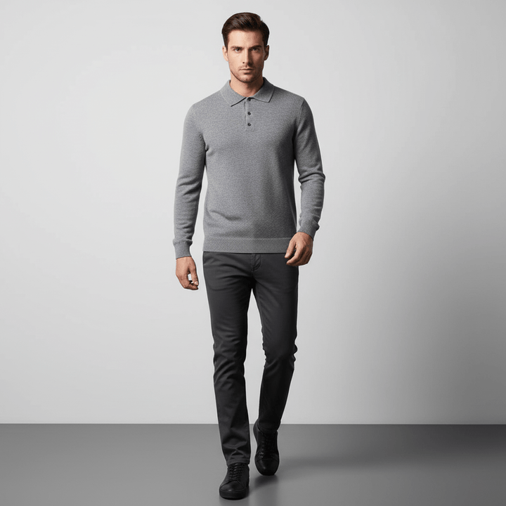 Sterling Men's Long Sleeve Polo Sweater